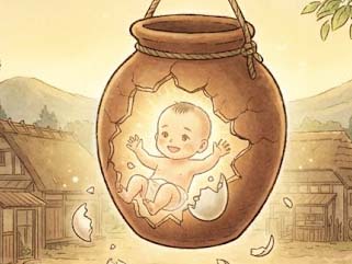 タマゴから生まれたお坊さん