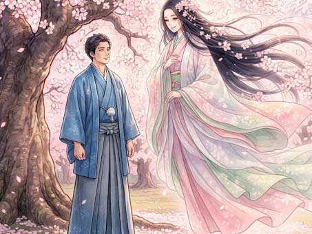 上高地の桜の精