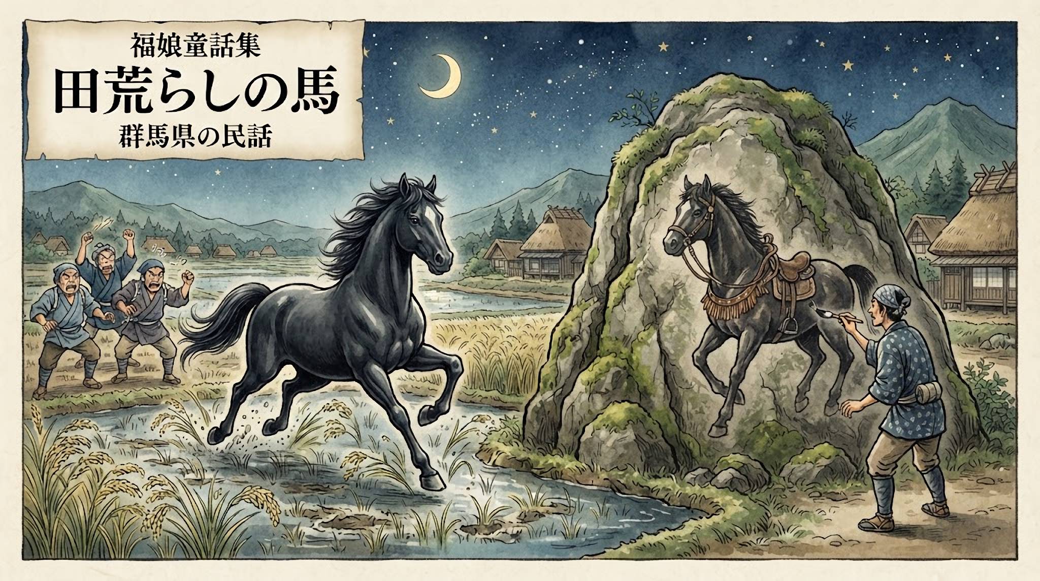 田荒らしの馬