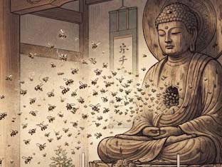 お経をよむ木仏