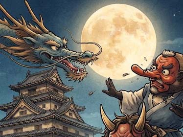 十二支の動物とタヌキの戦い