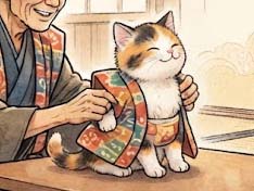 ネコとちゃんちゃんこ
