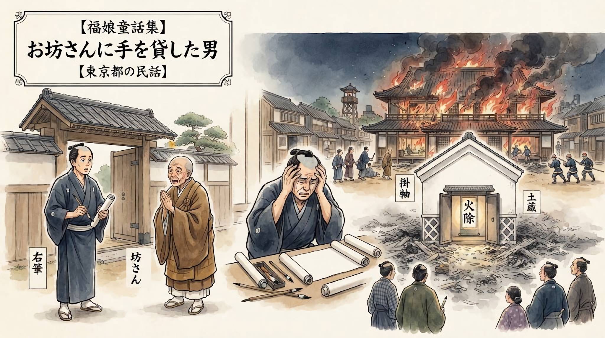 お坊さんに手を貸した男