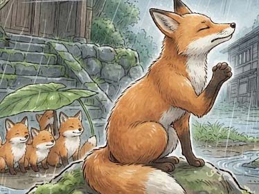 キツネの雨ごい