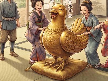 金のハト