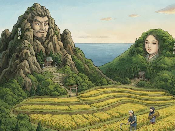 男神山(おがみやま)と女神山(めがみやま)