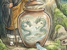 かめに閉じ込められた竜(西の滝の竜)　弘法話