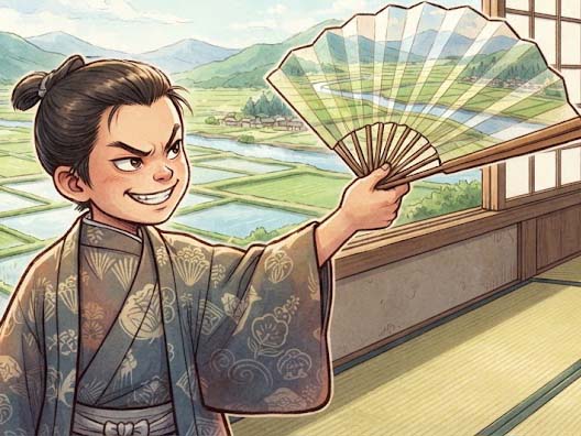 とんち小僧の扇子(せんす)