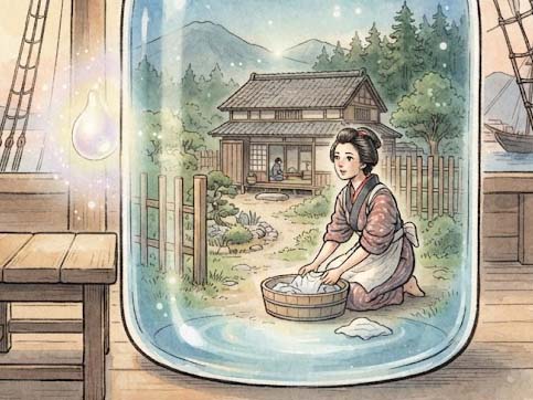 水の中に見える妻
