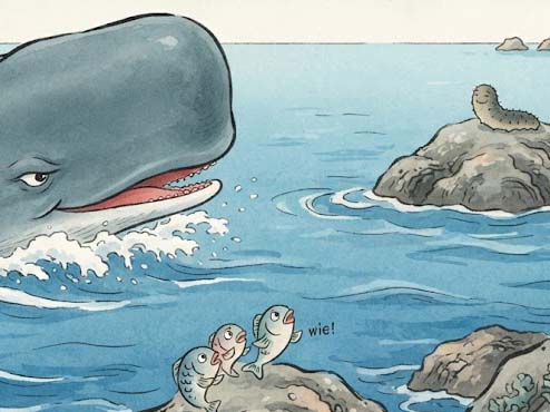 なまことクジラの泳ぎ勝負