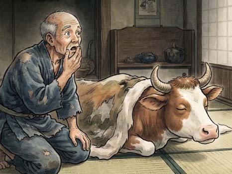 ウシになったお坊さん