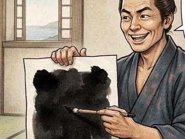クジラの皮の絵