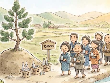 風邪を治す文弥の松(ぶんやのまつ)