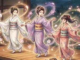 娘にばけた花の精