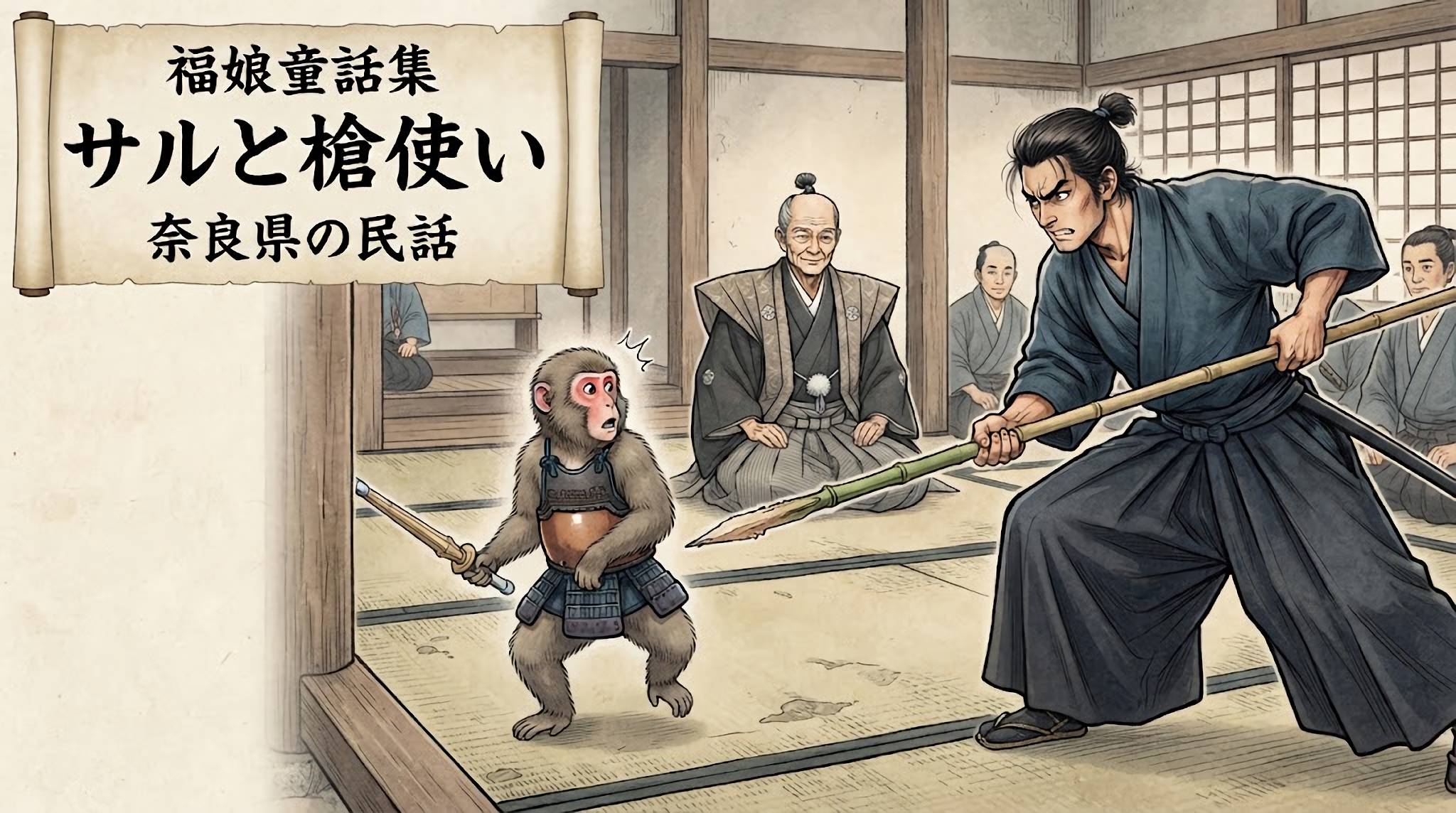 サルと槍使い