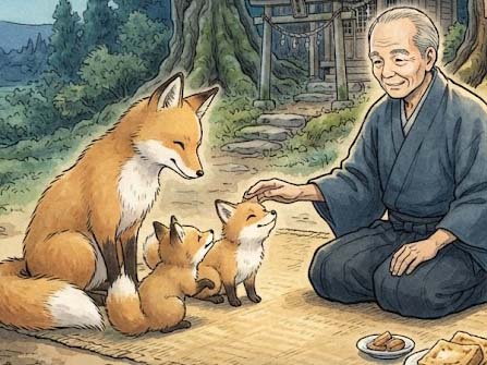 順庵先生とふたごのキツネ