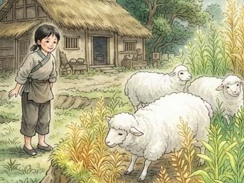 不思議な白いヒツジたち