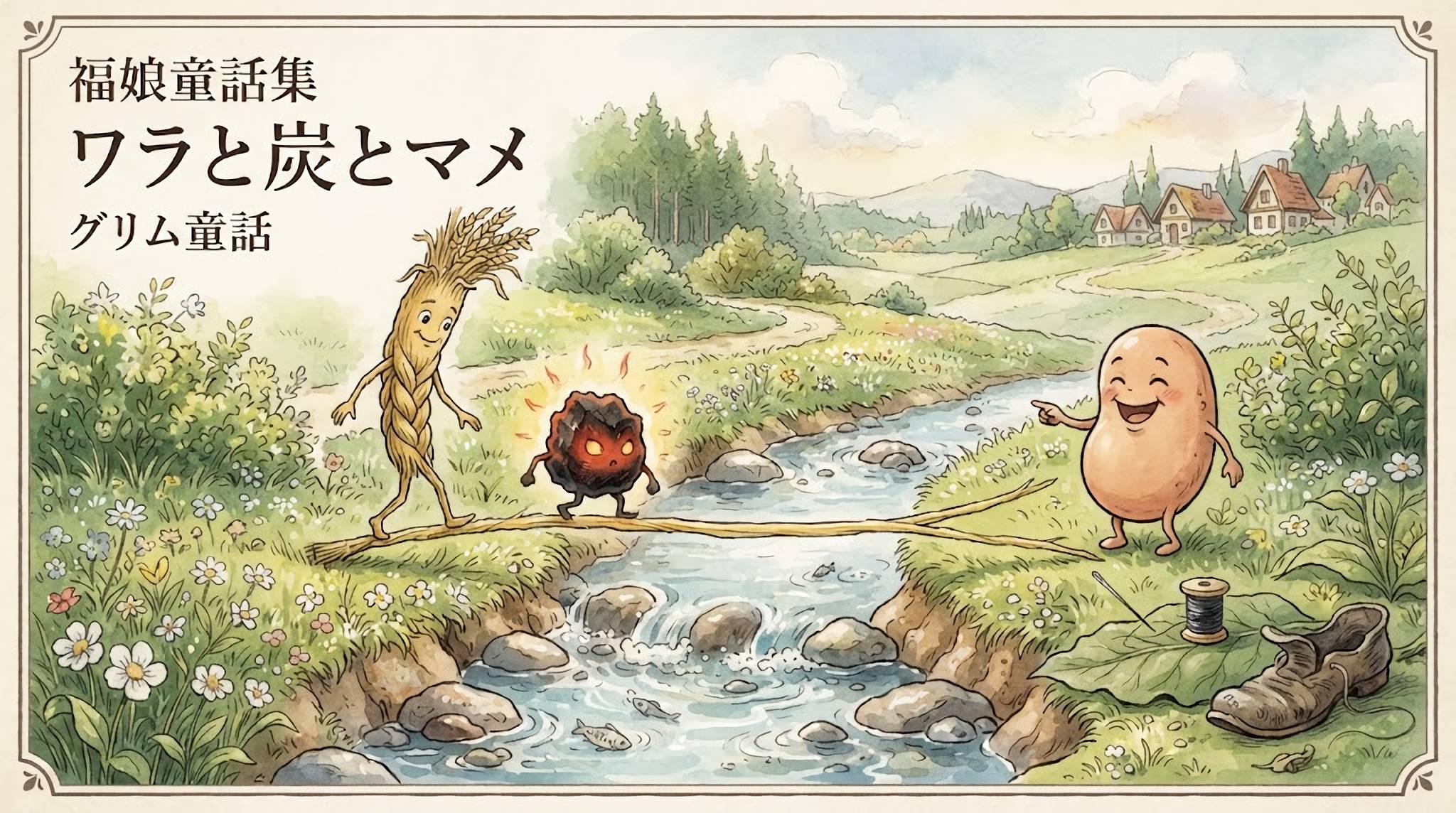 ワラと炭とマメ