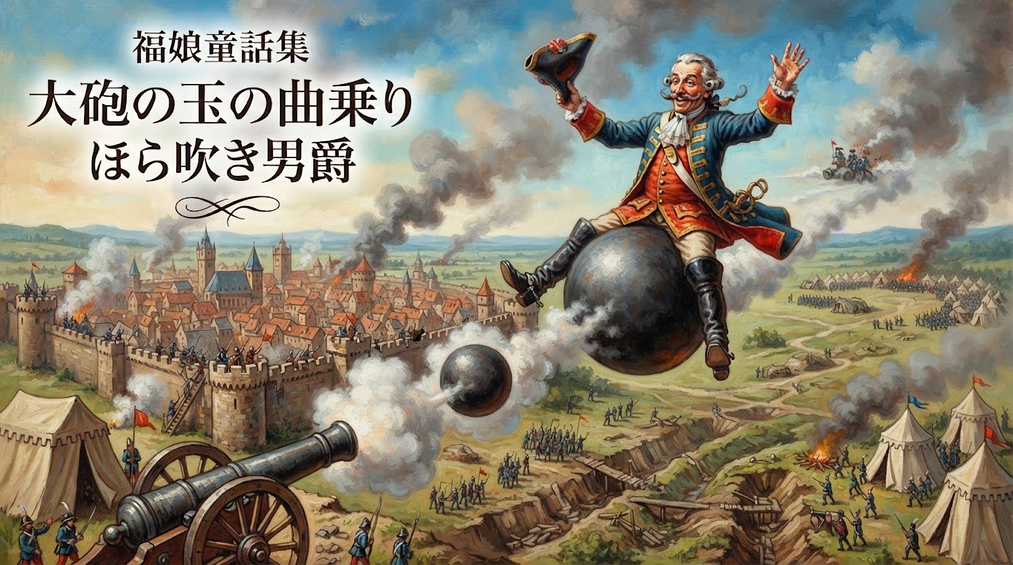 ほら吹き男爵 大砲の玉の曲乗り