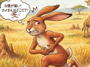 ウサギとカメの競争